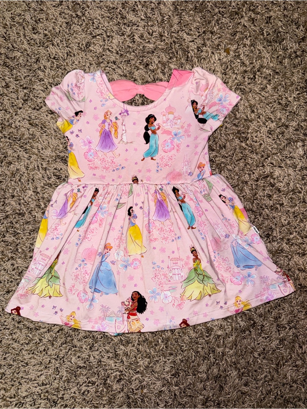 Little Sleepies Pink Disney Princesses Short Sleeve Dress